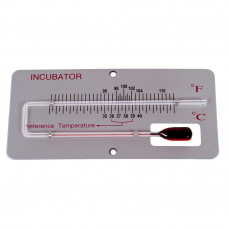 Inkubatoriaus termometras ant plokštelės